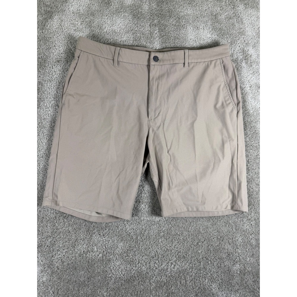 Johnnie-O Prep-Formance Mens Shorts Size 36 Tan Khaki Polyester Golf Casual